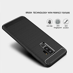 Wewoo Coque noir pour Samsung Galaxy S9 + Texture de fibre de carbone brossé Soft TPU Anti-skip Housse de protection arrière, petite quantité recommandée avant Galaxy S9 Plus de lancement