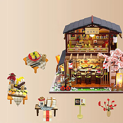 Avis DIY Miniature Dollhouse Kit avec Meubles et LED Lumière, Chaud Sushi Shop En Bois Dollhouse Kit, Cadeaux