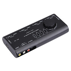 Acheter Wewoo Splitter noir Multi-Box RCA AV Audio-Vidéo Switcher + 3 câble RCA, 4 entrées de groupe et 1 système de sortie de