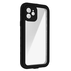 Coque Apple iPhone 12 Bi-matière Waterproof 2m Film Écran Redpepper noir