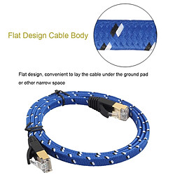 Acheter Wewoo Pour le réseau LAN de or modem routeur, construit avec connecteur RJ45 blindé 10m câble plaqué 10m CAT-7 Ethernet Gigabit ultraplat Patch