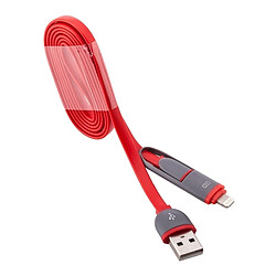 Acheter Wewoo Câble 1m 2 en 1 Lightning 8 broches & micro USB vers de données / chargeur USB, pour iPhone, iPad, Samsung, HTC, LG, Sony, Huawei, Lenovo, Xiaomi & autres smartphones rouge