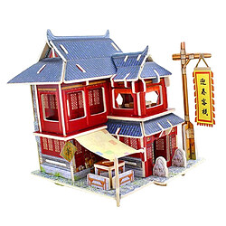 Acheter Puzzle 3d en bois miniature 1/24 bricolage maison kit de meubles modèle auberge chinoise