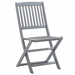 Maison Chic Lot de 4 Chaises pliables d'extérieur| chaises Relax de jardin Bois d'acacia solide -GKD93253