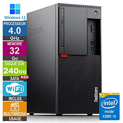 Lenovo M920t i5-8400 4GHz 32Go/240Go SSD Wifi W11 - Reconditionné