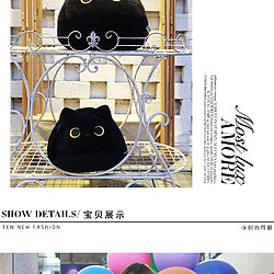 Universal 50cm noir mignon mignon chat peluche plastique oreiller dessin animé animal chat peluche jouet cadeau de la Saint-Valentin coussin de sommeil | oreiller de luxe