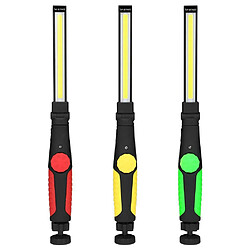 Justgreenbox Lampes de travail à LED COB rechargeables USB magnétiques pliables et tournées, Rouge