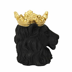 Paris Prix Cache-Pot Design Lion Couronne 39cm Noir