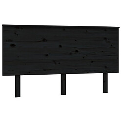 Maison Chic Tête de lit scandinave,Meuble de chambre Noir 144x6x82,5 cm Bois massif de pin -MN96530