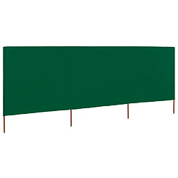 Maison Chic Paravent/Cloison de séparation 3 panneaux Tissu 400 x 80 cm Vert -MN68120