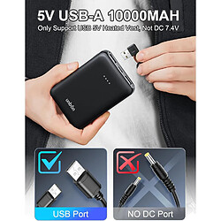 Acheter SANAG Batterie Externe Usb 10000Mah Pour Gilet Chauffant, Power Bank Mini Ultra Compact Légère, Batterie De Secours Chargeur Portable Avec 2 Ports De Sortie Usb-A Pour Veste Chauffante Et Smartphone