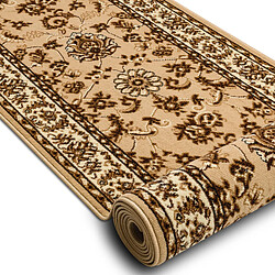 RUGSX TAPIS DE COULOIR BCF MORAD Klasyk classique beige 100 cm 100x300 cm