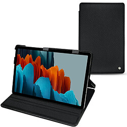 Housse cuir Samsung Galaxy Tab S7 - Rabat horizontal - Noir élégant ( Noir / Black ) - NOREVE