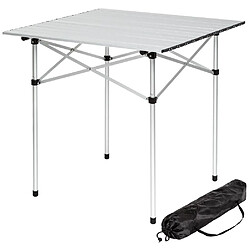 Helloshop26 Table de camping jardin pique-nique aluminium pliante 70x70 cm 2008033