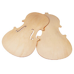 2 pièces de violon avant plaque arrière Solidwood violon non fini DIY pièces 1-8 pas cher