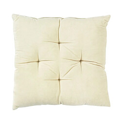 Thedecofactory ARTHUR - Coussin en velours de coton écru 40x40