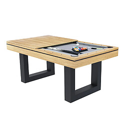 Avis Concept Usine Table multi-jeux 3 en 1 billard et ping-pong en bois DENVER