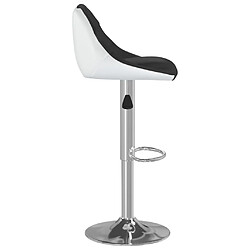 Acheter vidaXL Tabourets de bar lot de 2 noir et blanc similicuir