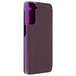 Avizar Housse Samsung Galaxy S21 Plus Clapet translucide Miroir Support Vidéo Violet