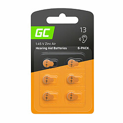 GREEN CELL 6x hearing aid battery Type 13 P13 PR48 ZL2 ZincAir