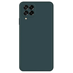 Coque en TPU antichocs, caoutchouté avec bord droit de la doublure pour votre Samsung Galaxy M53 5G - vert noirâtre