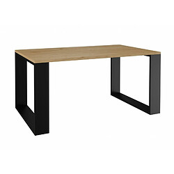 Vivaldi Table Basse Modern II Chene Artisan Noir 90 cm