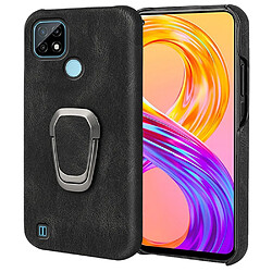 Coque en TPU + PU avec béquille, noir pour votre Realme C21