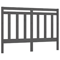 vidaXL Tête de lit Gris 166x4x100 cm Bois massif de pin