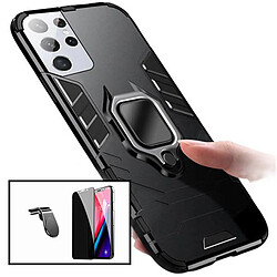 PHONECARE Kit Verre Trempé 5D Anti-Spy + Coque 3X1 Military Defender + Support de Voiture Magnétique L Safe Driving - Samsung Galaxy S21 Ultra 5G