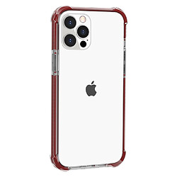 Coque en acrylique transparent épaissi aux quatre coins clair, antichoc gris/orange pour votre Apple iPhone 13 Pro 6.1 pouces