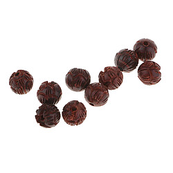 Bois de Santal Sculpture Lotus Rond Bois Mara Perles Sapcer Perles Bijoux DIY 8mm pas cher