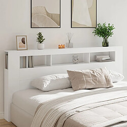 Acheter Maison Chic Tête de lit scandinave à LED,meuble de chambre blanc 220x18,5x103,5 cm bois d'ingénierie -MN17230