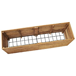 Maison Chic Jardinière,Lit surélevé - Bac à fleurs - pot de fleur 150x40x55 cm Bois massif de teck et acier -GKD55169 pas cher