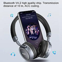 Acheter Wewoo Casque sans fil EP-1 d'écoute stéréo pour Bluetooth avec fixation tête dans la têtemains librestouche MFB noir