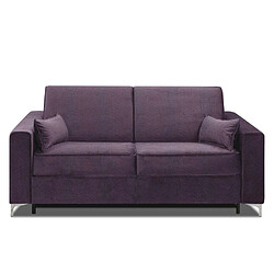 Inside 75 Canapé convertible express JACKSON 120cm comfort BULTEX® 12cm sommier lattes RENATONISI tweed violet