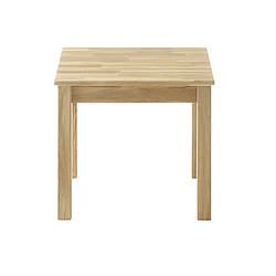 Pegane Table basse carrée en bois de chêne massif - Longueur 50 x Hauteur 45 x Profondeur 50 cm