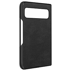 Avizar Coque pour Google Pixel Fold, Rigide et Soft Touch en Simili Cuir Noir