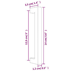 vidaXL Poignées d'armoire 10 pcs doré 128 mm acier inoxydable pas cher