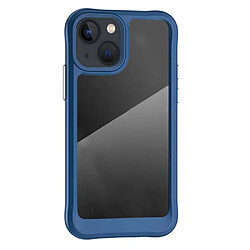 Coque en TPU + acrylique anti chute transparent bleu pour votre Apple iPhone 13 6.1 pouces