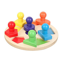 En bois de Tri et Empilage Jouets Forme Couleur Reconnaissance Blocs Correspondant Puzzle Motricité Fine Éducatifs Peschool Conseil D'apprentissage