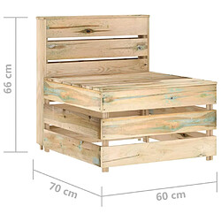 vidaXL Salon de jardin 3 pcs Bois de pin imprégné de vert pas cher