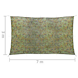 vidaXL Filet de camouflage avec sac de rangement 3x7 m Vert pas cher