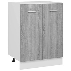 vidaXL Armoire de plancher Sonoma gris 60x46x81,5 cm Bois d'ingénierie