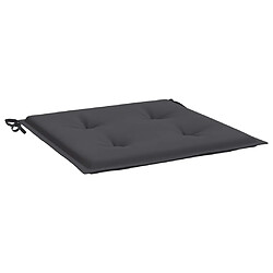 Acheter vidaXL Coussins de chaise de jardin lot de 6 anthracite 50x50x3 cm