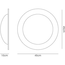 Avis Inspired Plafonnier moyen rond à 2 ampoules, nickel satiné