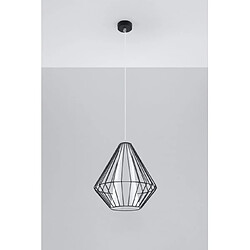 Luminaire Center Suspension DEMI acier/PVC noir/blanc 1 ampoule