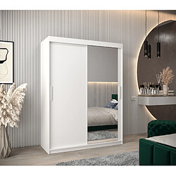 Abiks Meble Armoire TOKYO 2 à portes coulissantes 200/150/62 2 portes (blanc/blanc)