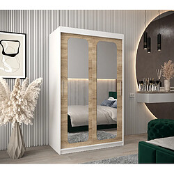 Abiks Meble Armoire PROMO T3 À Portes Coulissantes 200/120/62 2 Portes (Blanc/Sonoma)