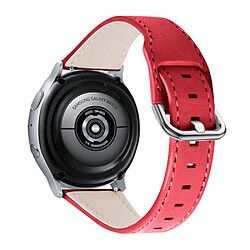 Bracelet en cuir véritable 22mm avec boucle, rouge pour votre Samsung Galaxy Watch3 45mm/Samsung Galaxy Watch 46mm