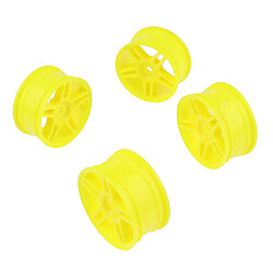 4PCS 1:10 jante de roue de voiture de course pour HSP94123 RC Cars Accessoires jaune